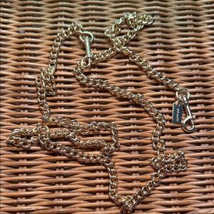 Coach Gold-Tone Chain with Logo Tag 45" NWOT
